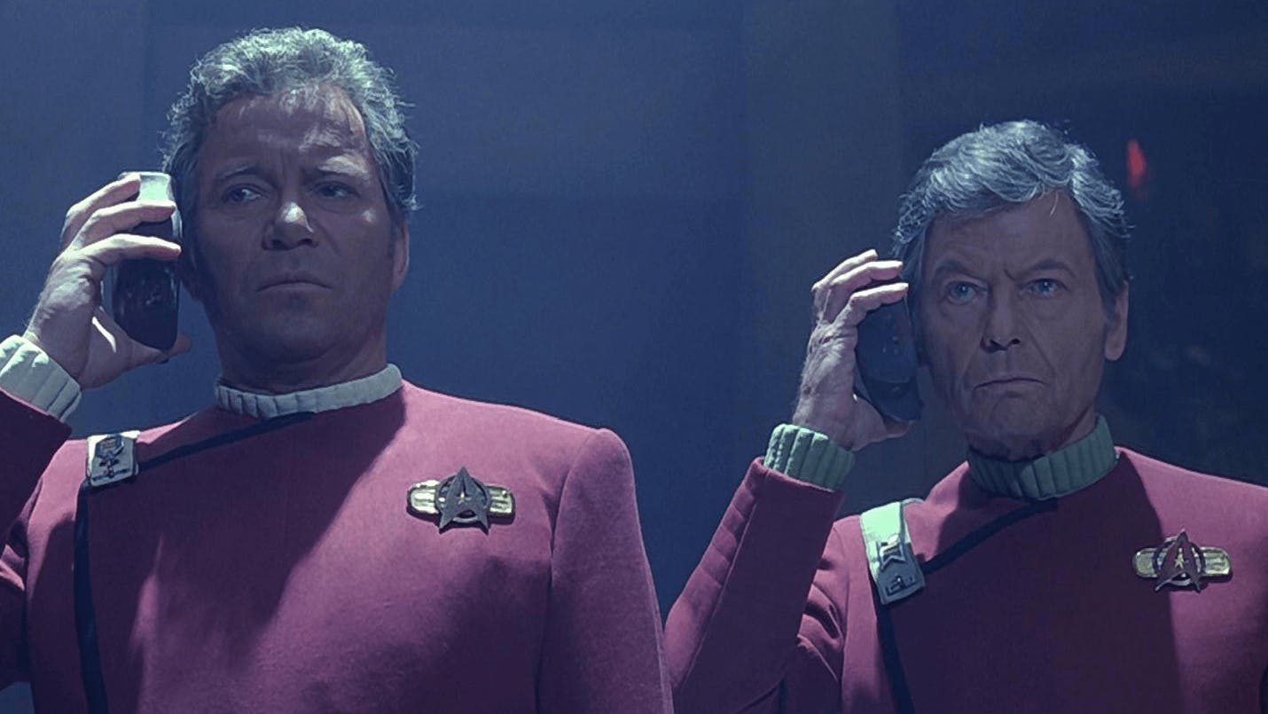 Header image for Star Trek VI: The Undiscovered Country showing James T. Kirk and Leonard McCoy