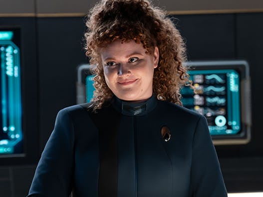 A close up shot of Tilly in the Discovery science lab