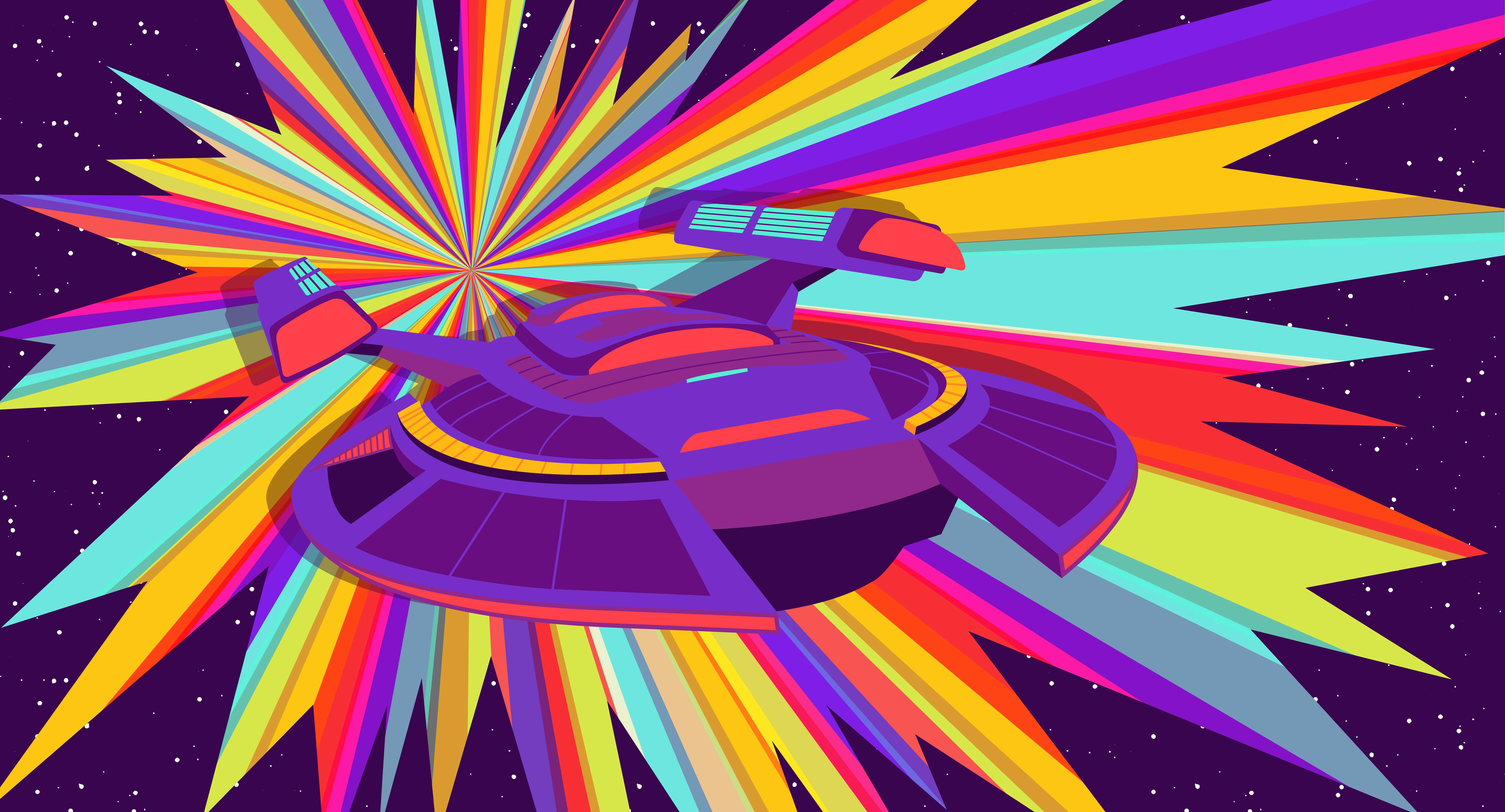 Illustrated art of the U.S.S. Aledo in Star Trek: Lower Decks