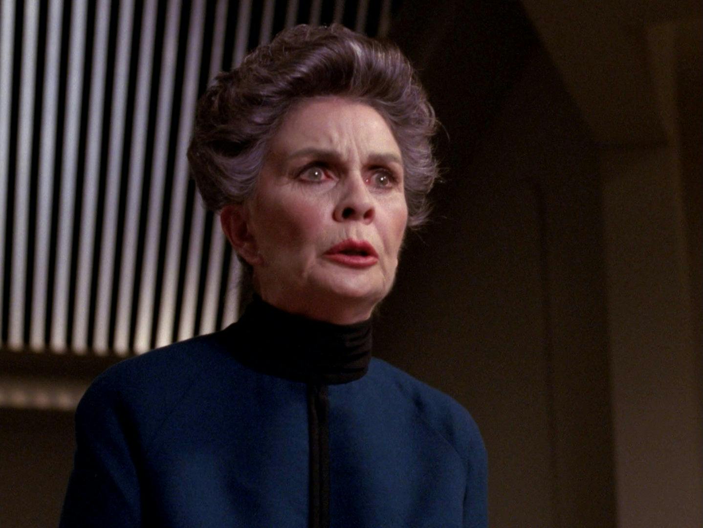 An enraged Norah Satie in The Next Generation's The Drumhead